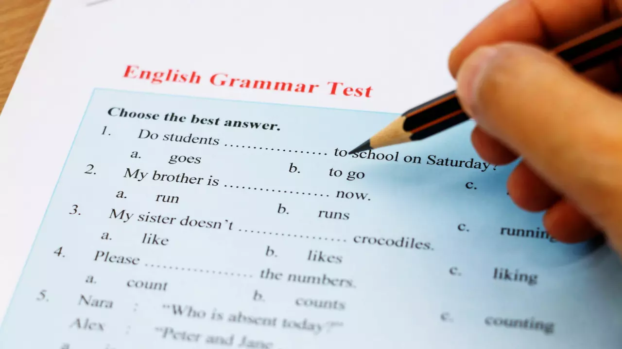 teste gramática inglês